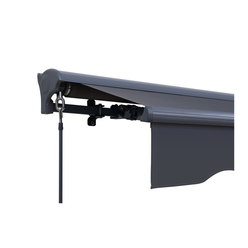 Store banne manuel semi coffre gris 4X3m SKD (Semi Knock Down)