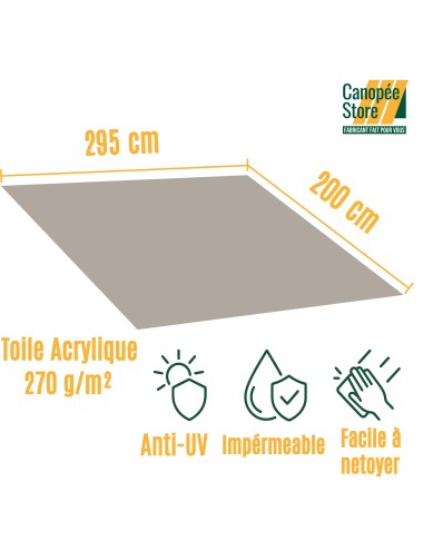 Toile Beige en acrylique de...