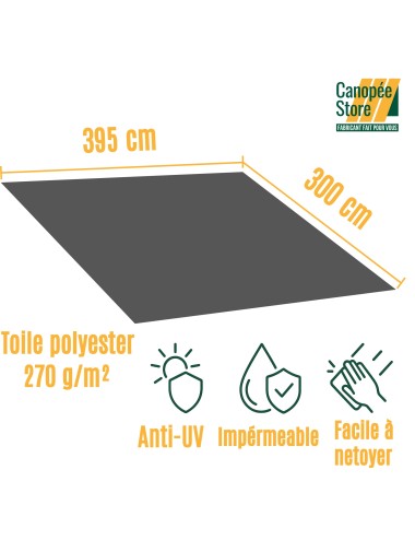 Toile Grise en polyester de...