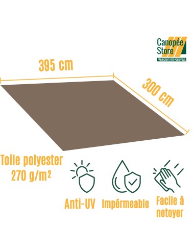 Toile Taupe en polyester de...