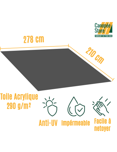 Toile de rechange Grise...
