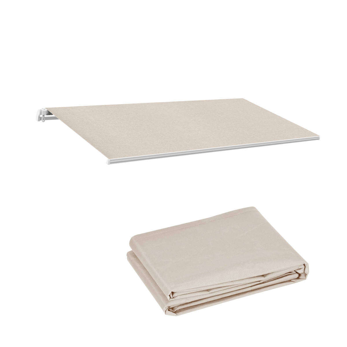 Toile store banne 478x320 cm – Beige acrylique 270g anti-UV
