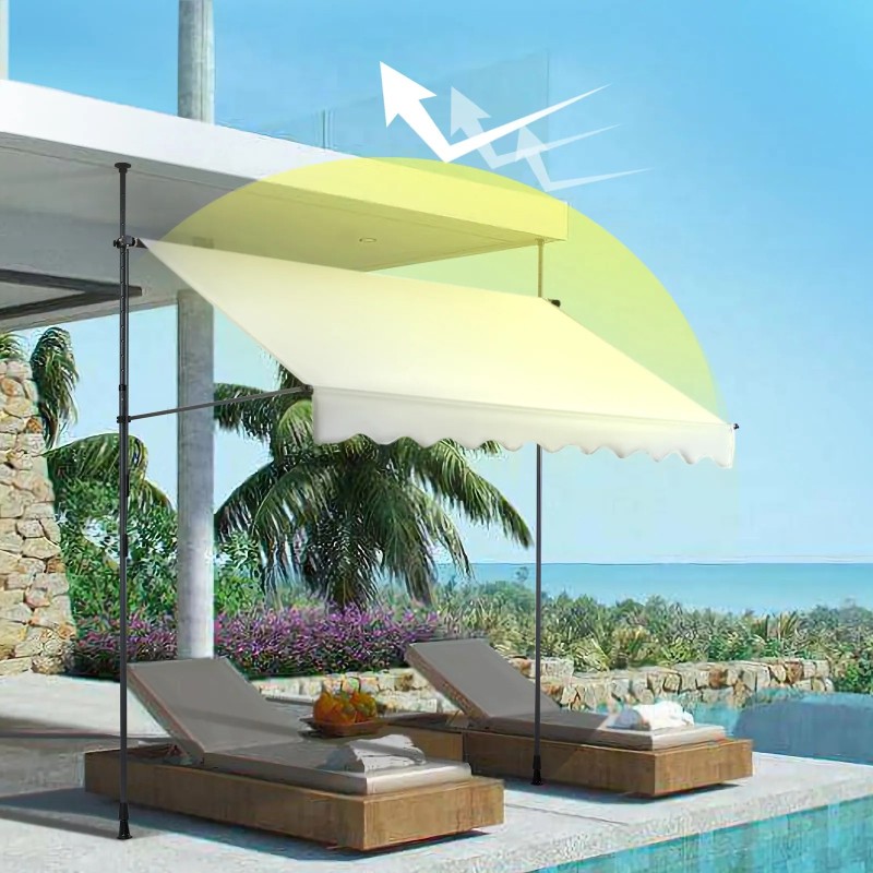 copia de copia de Store Banne Manuel Beige Rétractable avec Manivelle Sans Perçage