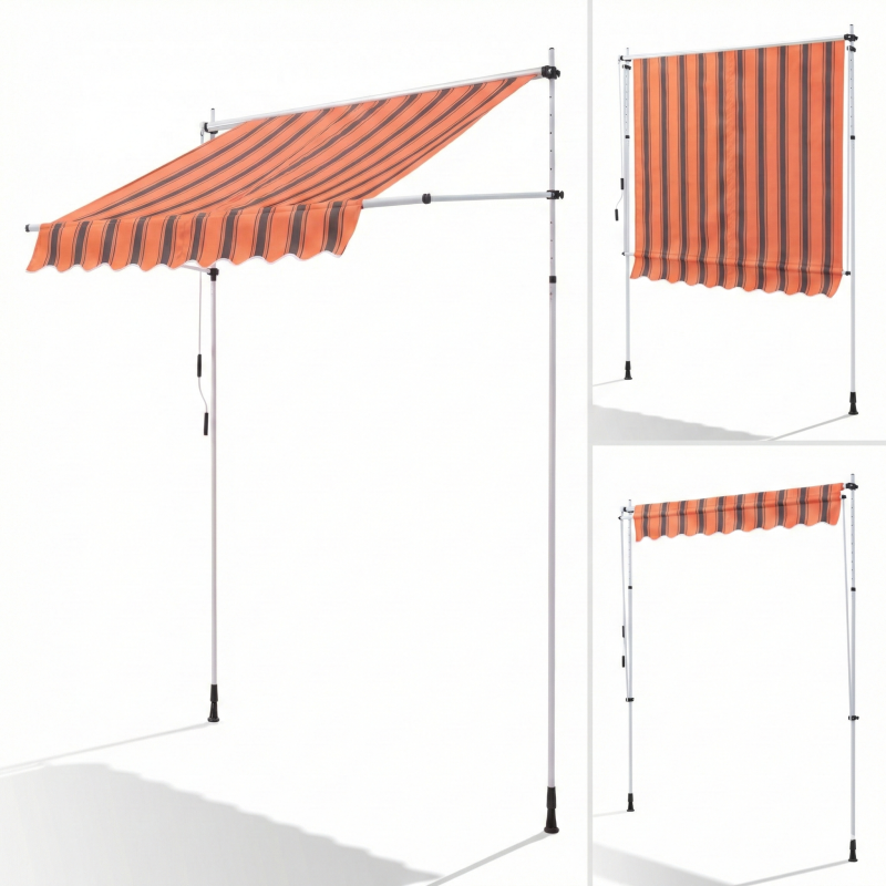 copia de copia de copia de Store Banne Manuel Beige Rétractable avec Manivelle Sans Perçage