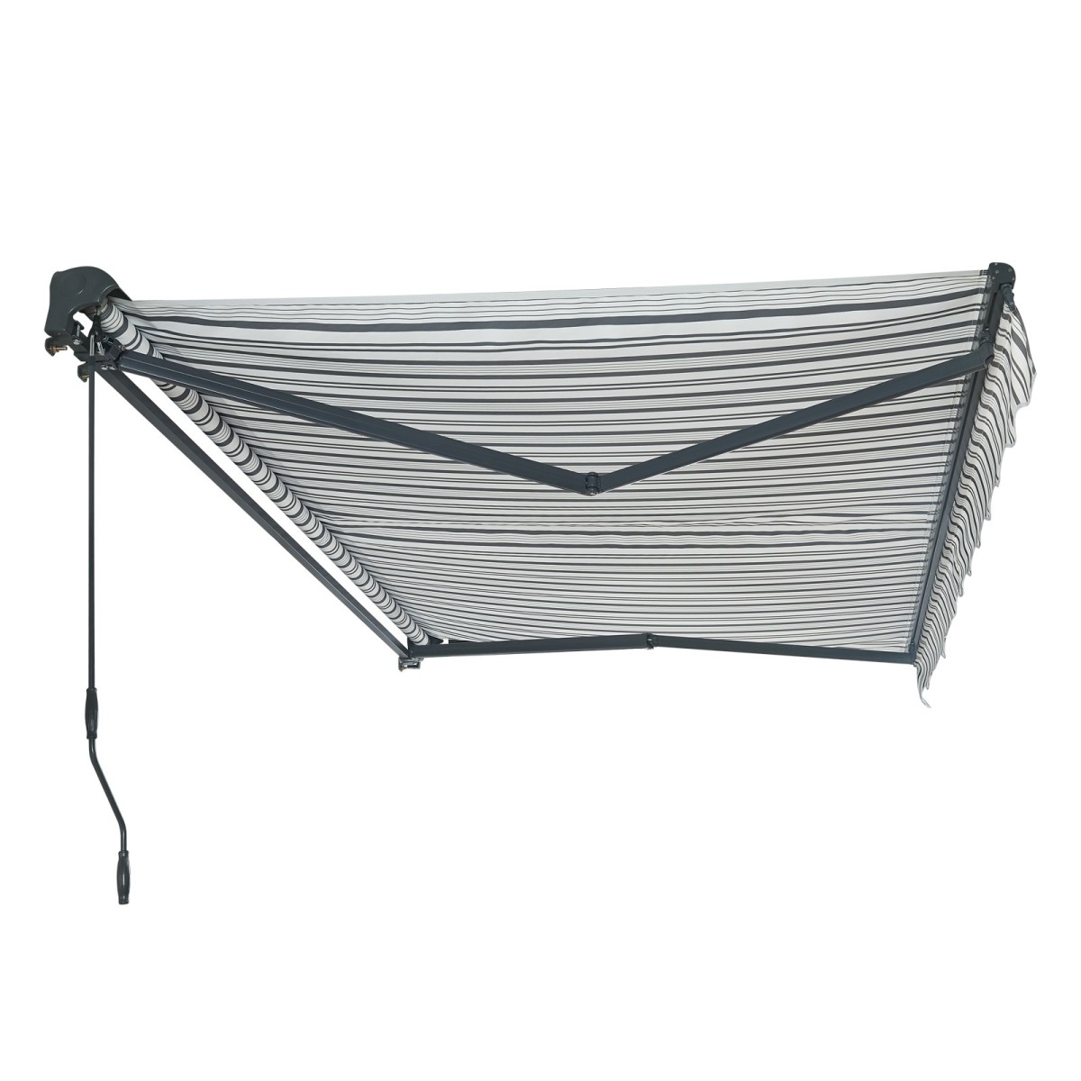 Store Banne Motorisé et Manuel Semi Coffre Gris 4 x 3m