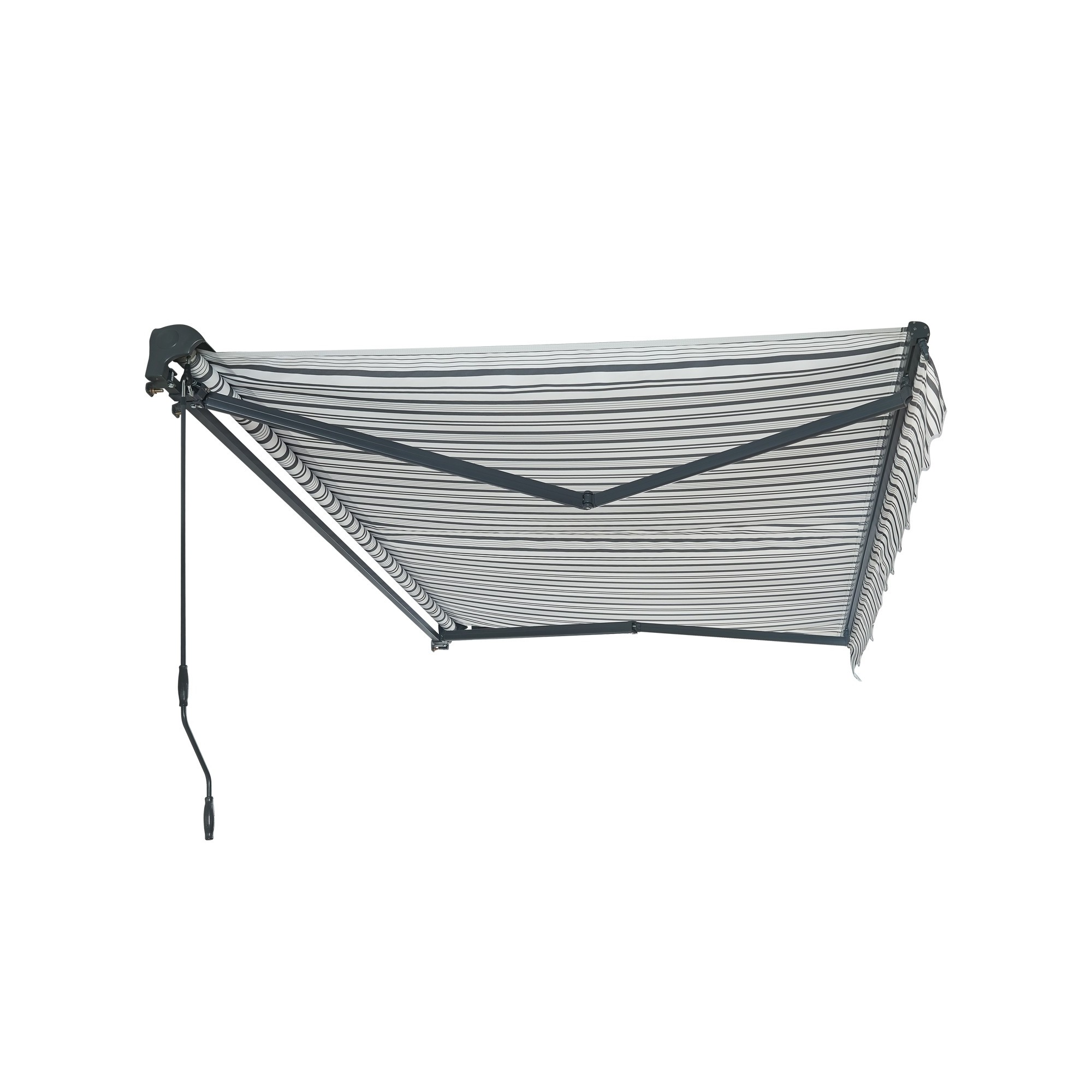 Store Banne Motorisé et Manuel Semi Coffre Gris 4 x 3m